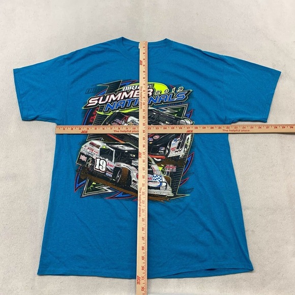 DIRTcar Summer Nationals Racing Graphic Tee Thrifted Vintage Style Size XL - Picture 3 of 9